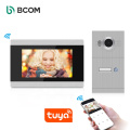 Bcom fast delievery ip touch screen visible interphone with outdoor station panel for home use